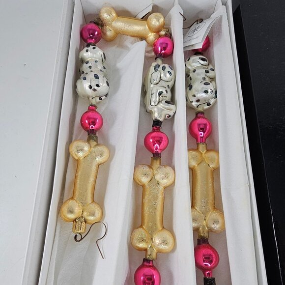 Christopher Radko Garland Dalmatian Rotation Dog Bone Garland 36" 98-410-0 - Picture 4 of 12